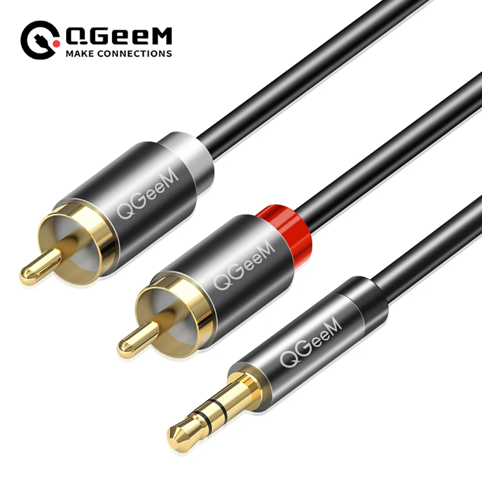 Audio Music Mixer - QGeeM RCA-Kabel 2RCA auf 3,5mm Audio-Kabel