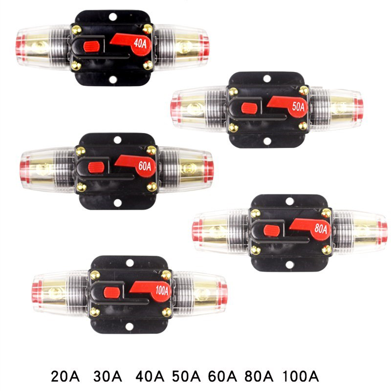 Audio & Music Xbox - DC12V/24V Auto-Audio-Inline-Sicherungsautomat mit manuellem Reset-Schalter 20A