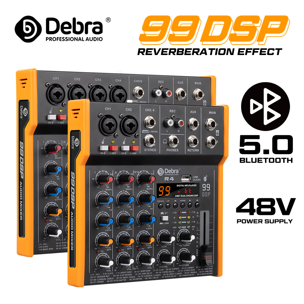 Audio Music Mixer - Debra R4/R6 6-Kanal Multi-Audio-Mixer 99DSP Stereo