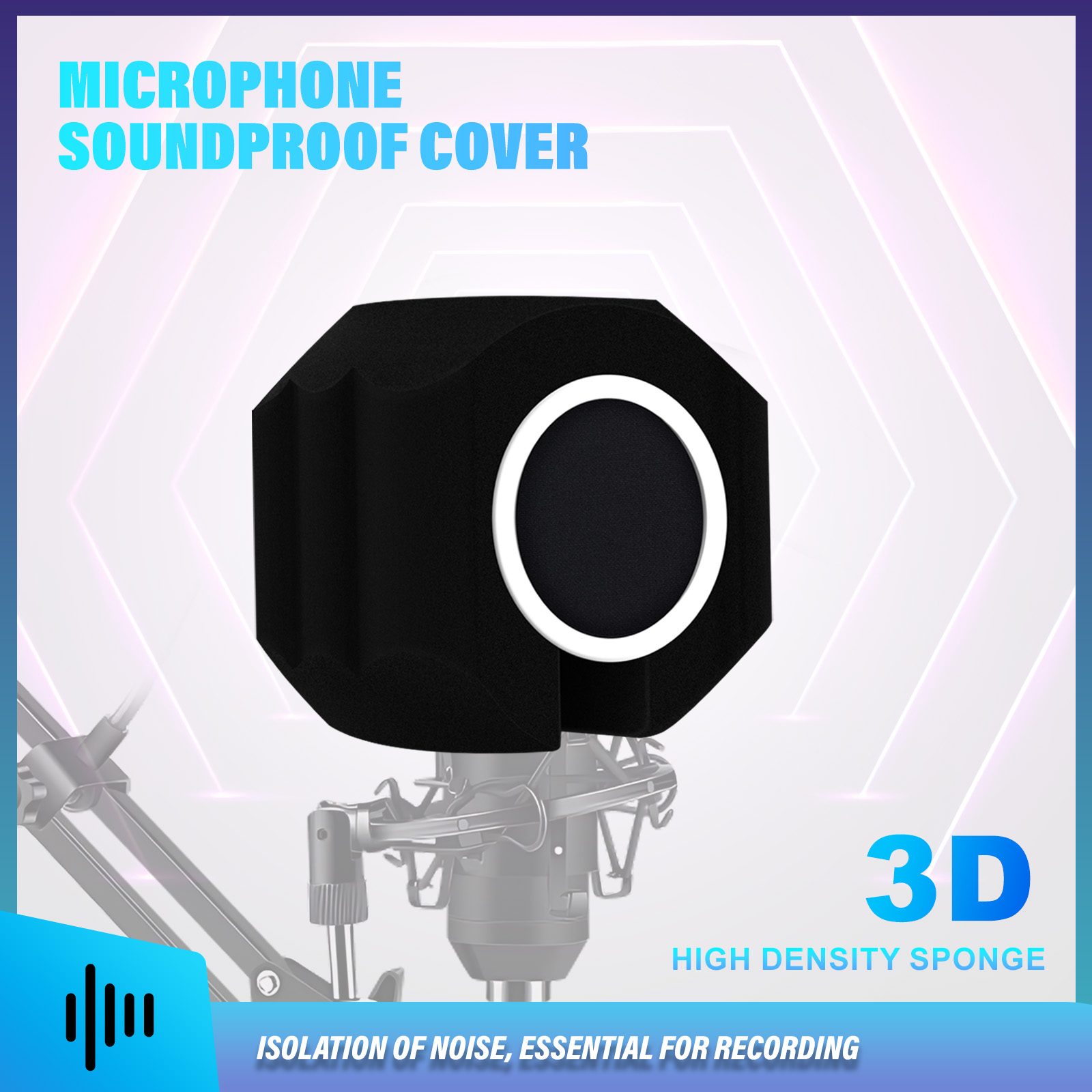 Recording Pop Filter - Mikrofon-Windschutz, Pop-Filter, Isolationsball, akustisch, für Aufnahmestudios,