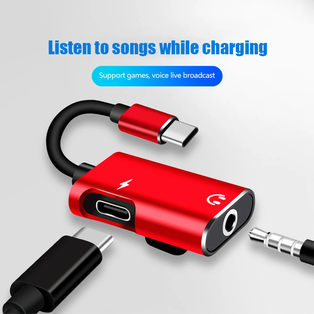 Audio Music Splitter - 2-in-1 USB-C zu 3,5mm Klinke Adapter