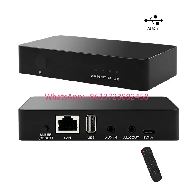 Audio Music Network - Smart-Home-Multiroom-WLAN-Audiosystem mit Klasse-D-Verstärker für Heim-Stereo-Sound, Airplay-Netzwerk-Streaming,