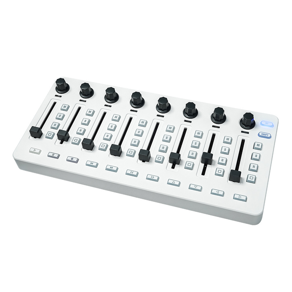 Audio Music Mixer - MIDI-Controller-Mixer, 8 Encoder, Software-Steuerung, Audio-Interface, DJ-Equipment,