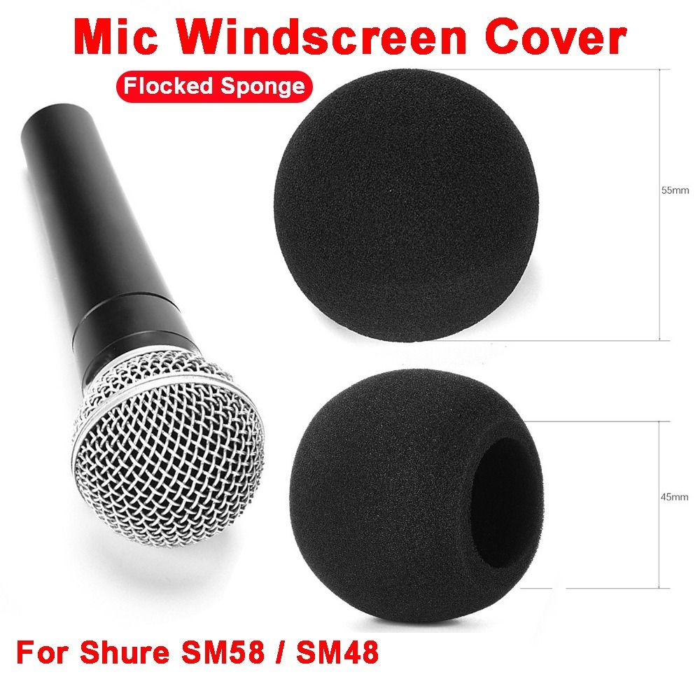 Recording Pop Filter - Ersatz-Mikrofon-Windschutzabdeckung Beflockter Schaumstoff Winddichter Mikrofon-Popfilter Popfilter-Abdeckung