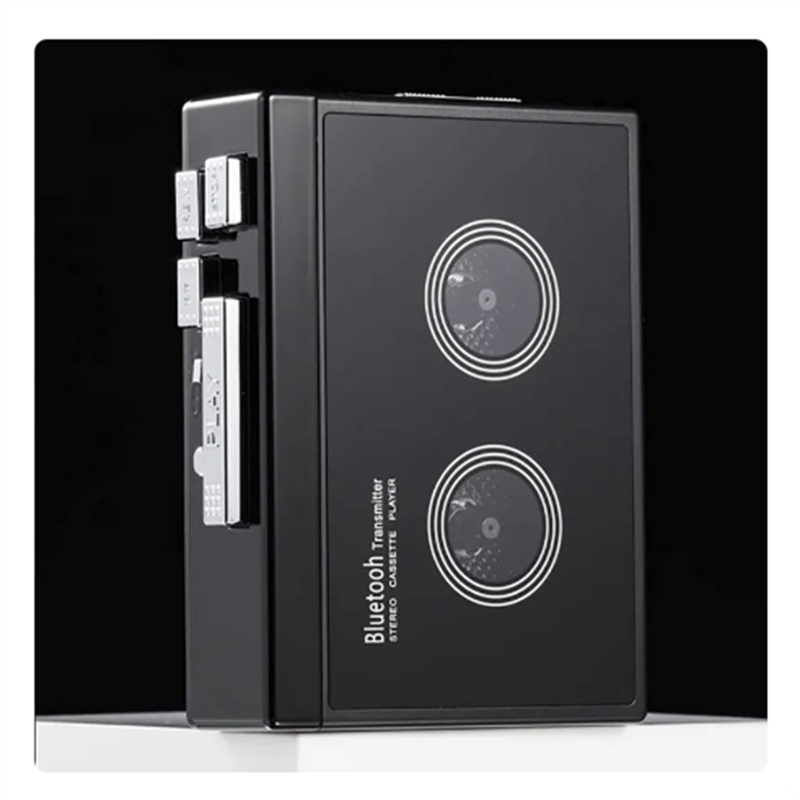 Audio Music Player - Ausgezeichneter 1-teiliger schwarzer Retro-Stereo-Kassettenspieler, schwarzer Walkman-Kassettenband,