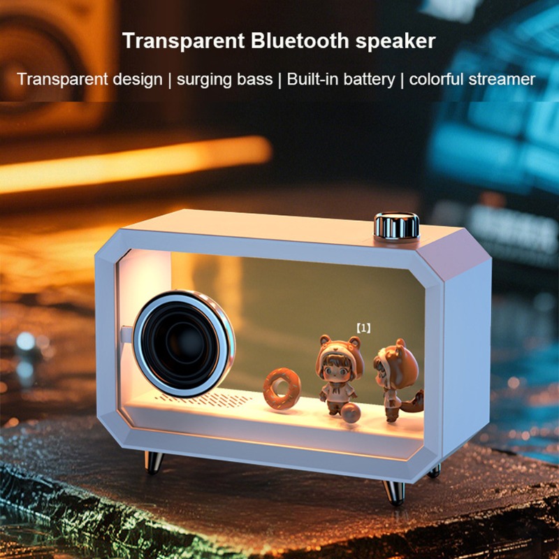 Audio Music Spotify - DIY Transparenter Bluetooth-Lautsprecher RGB Bunte Beleuchtung
