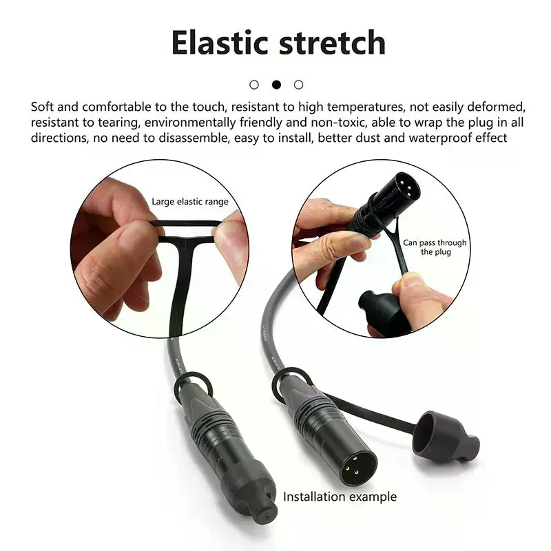 Audio Music Network - 2 Stück Audio-Netzstecker-Staubschutzkappen aus Silikon, wasserdicht,