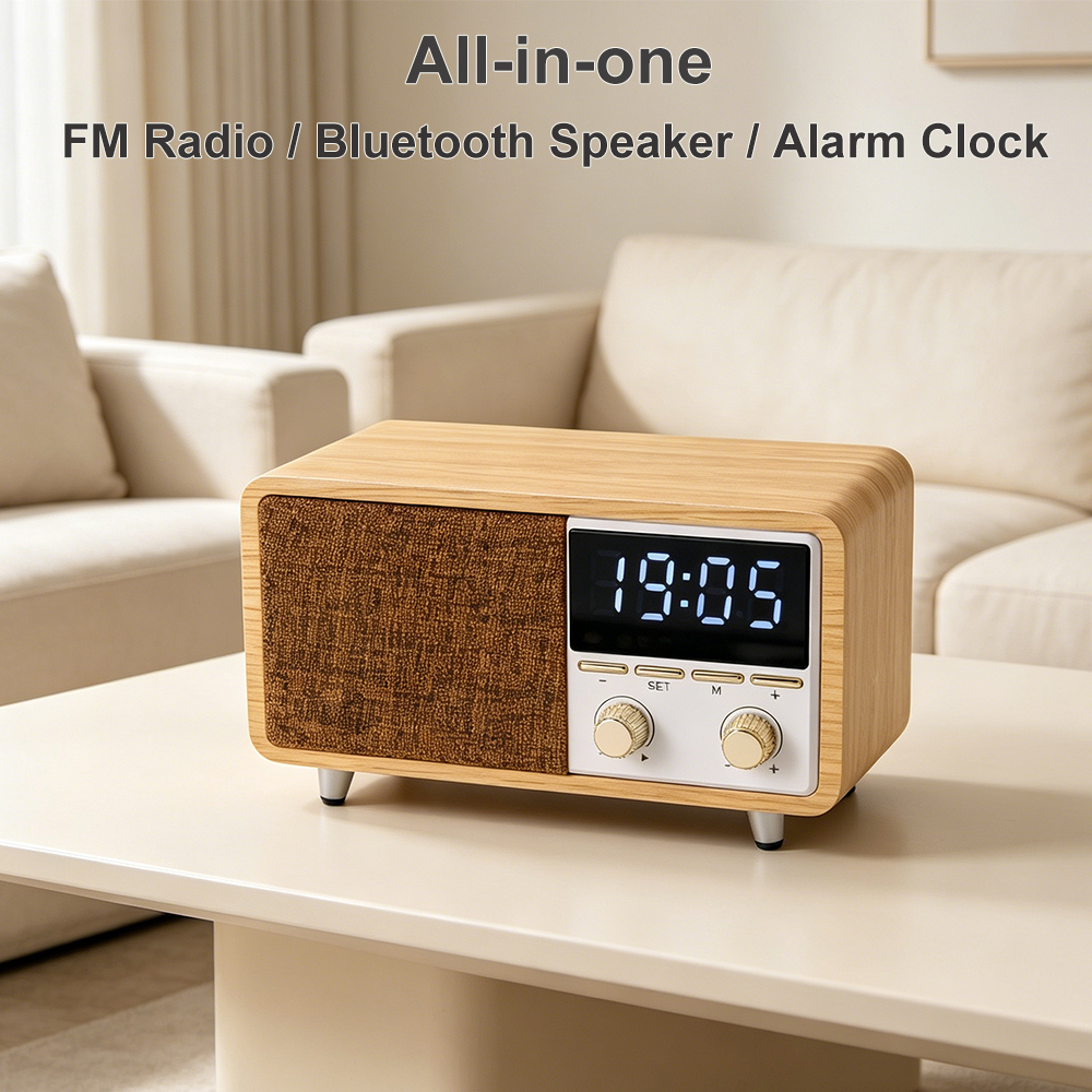 Audio Music Spotify - RD-X9 Multifunktionales FM-Radio Retro Bluetooth-Lautsprecher Desktop-Wecker