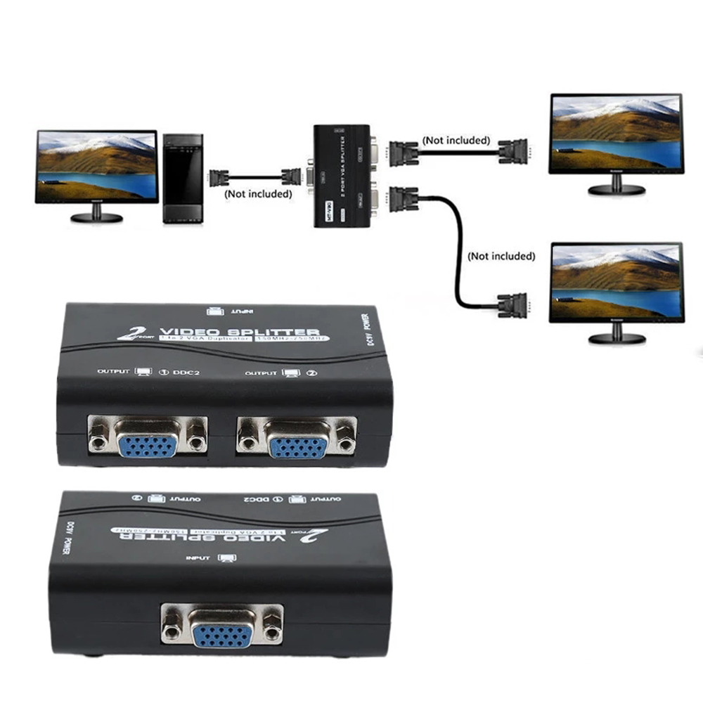 Audio Music Splitter - Tragbarer Split-Screen 1 PC auf 2