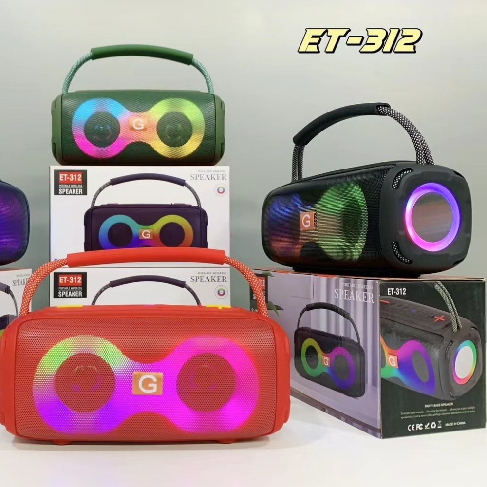Audio Music Spotify - ET-312 Bluetooth-Lautsprecher Tragbarer Subwoofer mit RGB-Ambientebeleuchtung