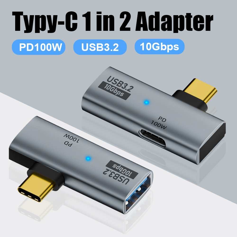 Audio Music Splitter - USB-C-Kopfhörer- und Ladegerät-Adapter, 1 Eingang, 2