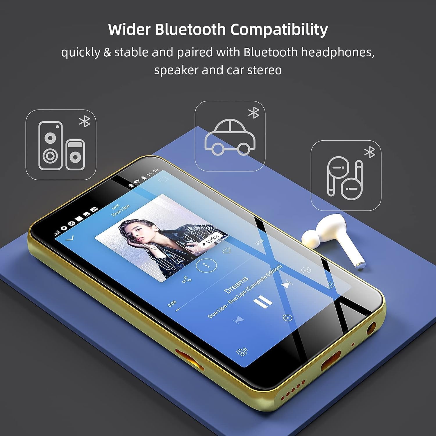 Reproduktor MP4/MP3-Player Blu – Audio Music Spotify Bewertung und Preis