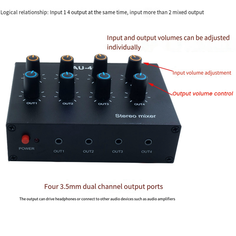 M07K-AU-404 Stereo Sound Vier  – Audio Music Mixer Bewertung und Preis