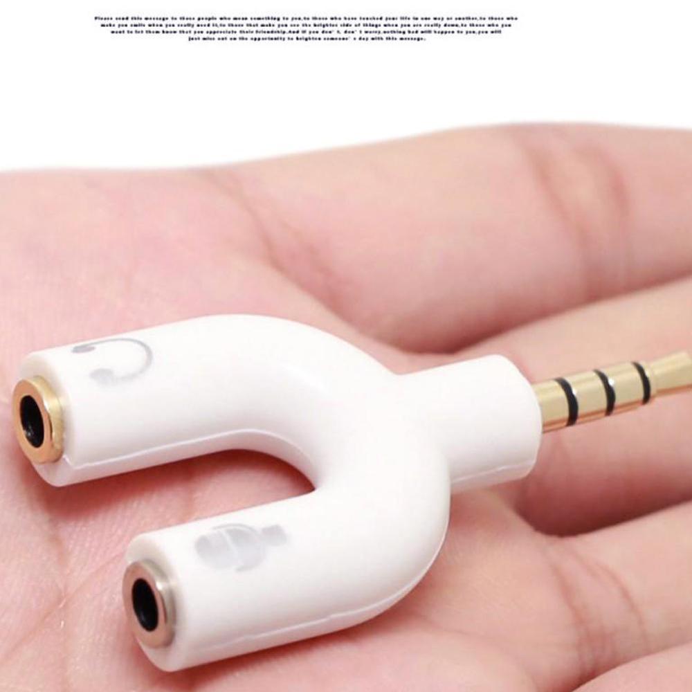 1PC Dual 3,5 MM U Typ Adapter  – Audio Music Splitter Bewertung und Preis