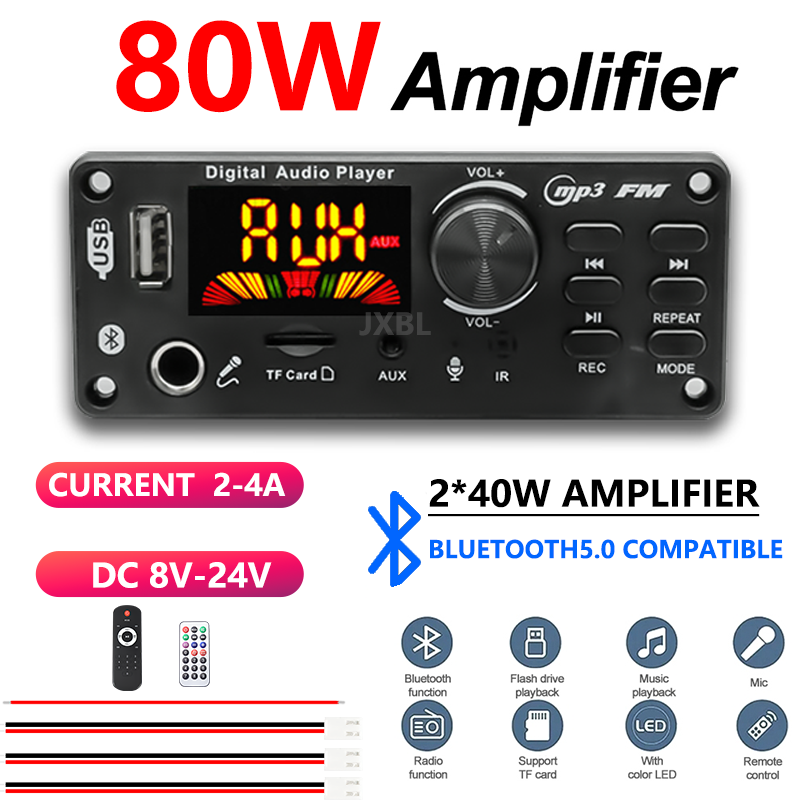 80W Bluetooth 5.0 MP3-Decoder- – Audio Music Player Bewertung und Preis