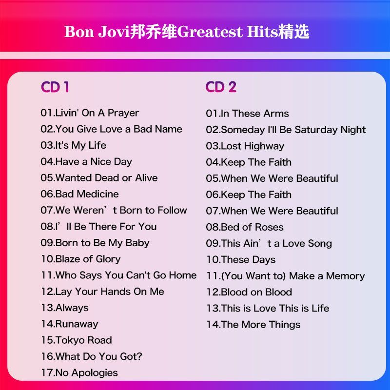 Bon Jovi Greatest Hits Collect – Audio Music Lyrics Bewertung und Preis