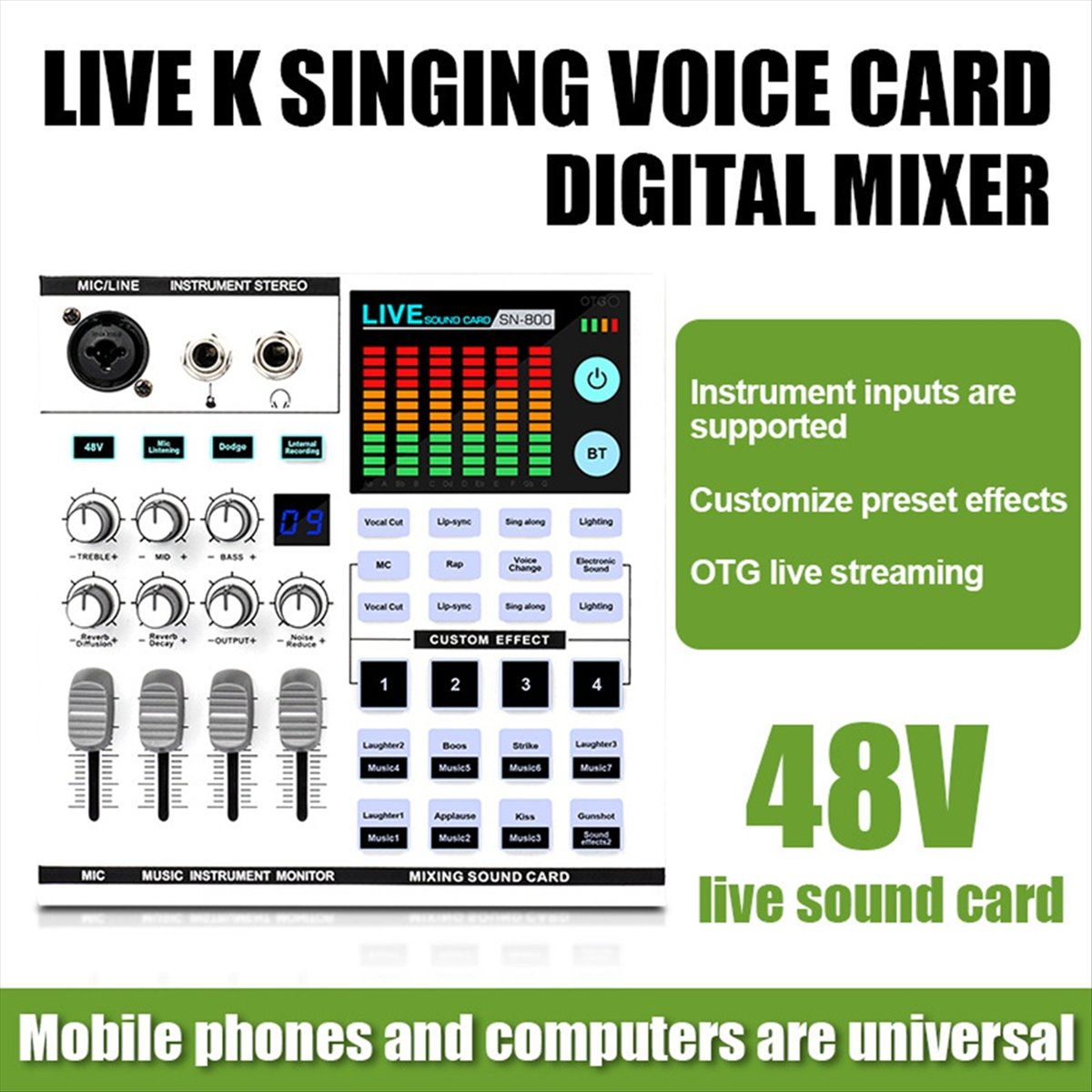 DTC5 SN800 Live-Soundkarte Sti – Audio Music Mixer Bewertung und Preis